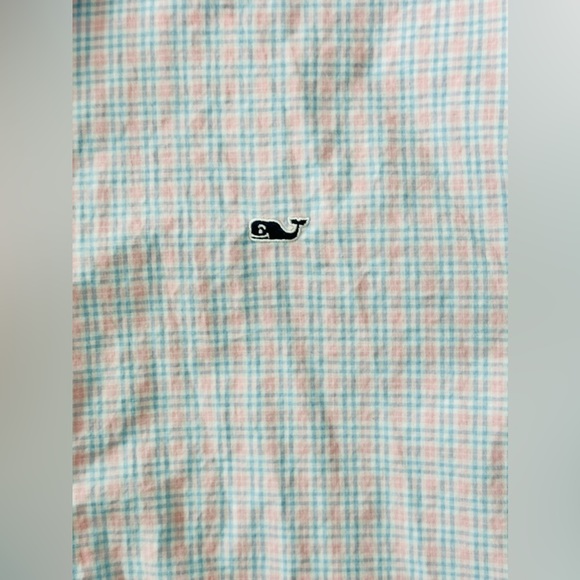 Vineyard Vines Boys Pastel Plaid Button Down Shirt - Size L (16) - Picture 4 of 4